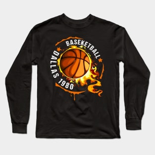 Graphic Basketball Name Dallas Classic Styles Long Sleeve T-Shirt